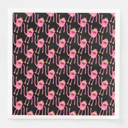 Serviette En Papier Petit Singe mignon (Devant)