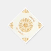 Serviette En Papier Petit soleil premier anniversaire Personnalisé (Coin)