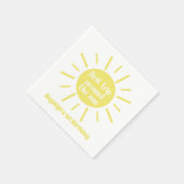 Serviette En Papier Petit Soleil Premier Voyage Autour Du Soleil (Coin)