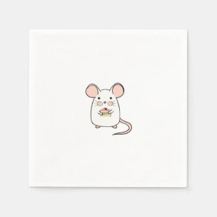 Serviette En Papier Petit souris, thème de souris mignon design