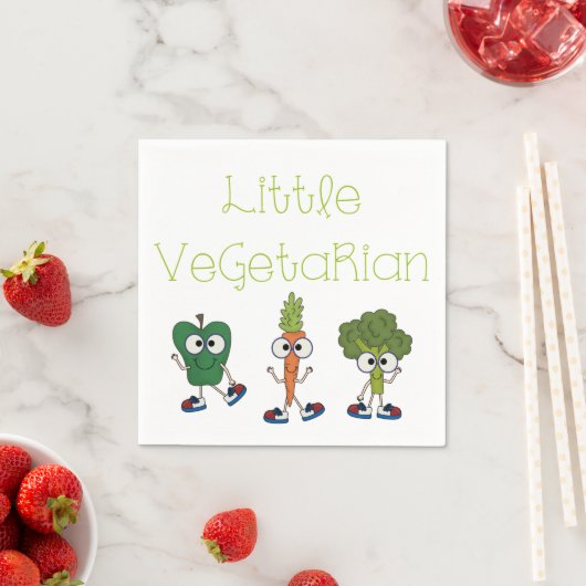 Serviette En Papier Petit végétarien (En situation)