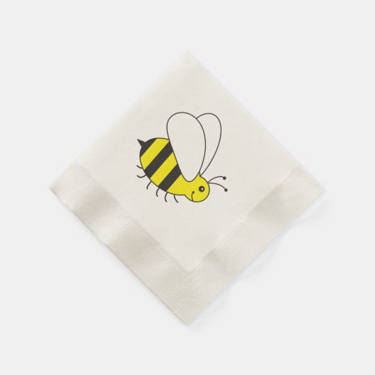 Serviette En Papier Petite abeille bourrée (Coin)