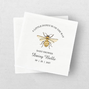 Serviette En Papier Petite Abeille en Route Fête Prénatale Bébé Jaune