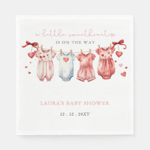 Serviette En Papier Petite amoureuse Valentines Baby shower fille