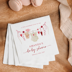 Serviette En Papier Petite amoureuse Valentine's Girl Baby shower