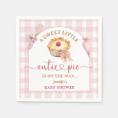 Serviette En Papier Petite Baby shower à tarte Cutie Papier rose Napki (Devant)