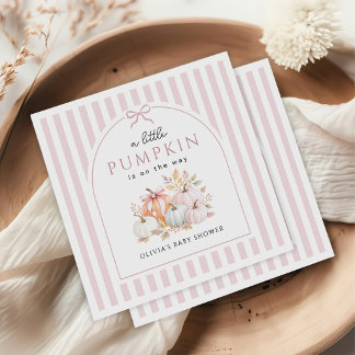 Serviette En Papier Petite Baby Shower Citrouille d'Automne