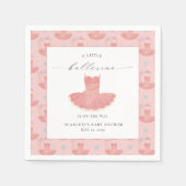 Serviette En Papier Petite Ballerina Tutu Baby shower fille serviettes (Devant)