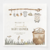 Serviette En Papier Petite bobine de pêcheur en Baby shower de joie (Devant)