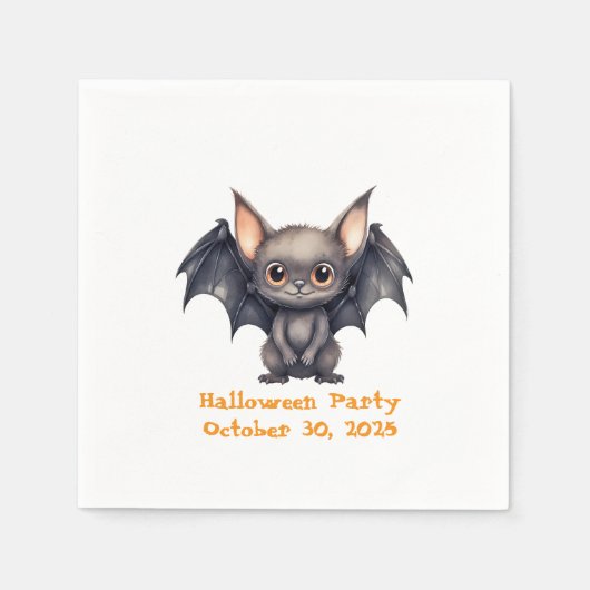 Serviette En Papier Petite chauve-souris adorable (Devant)