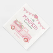 Serviette En Papier Petite Citrouille Baby shower fille serviettes (Coin)