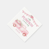 Serviette En Papier Petite Citrouille Baby shower fille serviettes (Coin)