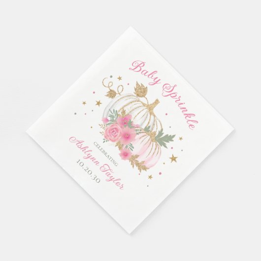 Serviette En Papier Petite Citrouille Twin Girl Baby Sprinkl (Coin)