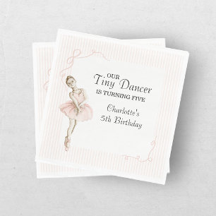 Serviette En Papier Petite Danseuse Ballerine Rose Anniversaire Filles