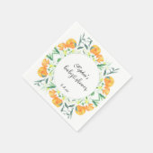 Serviette En Papier Petite douche de bébé orange (Coin)