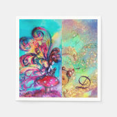 SERVIETTE EN PAPIER PETITE ELF DE MONOGRAMME DES MUSHROOMS (Devant)