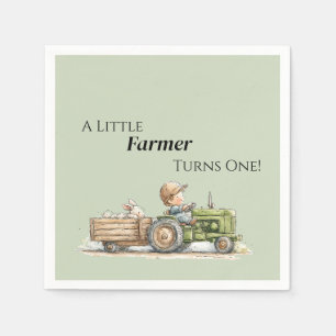 Serviette En Papier Petite Ferme de Tracteur Anniversaire