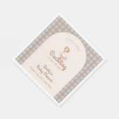 Serviette En Papier Petite ferme En vichy Baby shower (Coin)