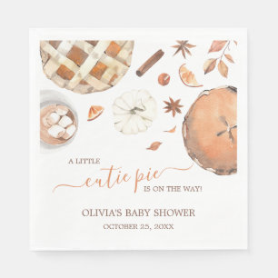 Serviette En Papier Petite Fête de Bébé Citrouille Automnale