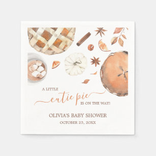 Serviette En Papier Petite Fête de Bébé Citrouille Automnale
