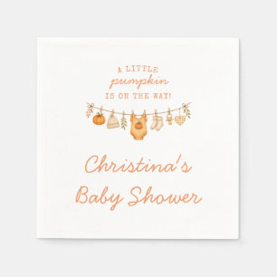 Serviette En Papier Petite Fête de Bébé Citrouille d'Automne
