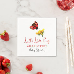 Serviette En Papier Petite Fête de Bébé Jardin Punaise de l'Amour