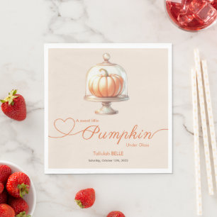 Serviette En Papier Petite Fête de Naissance Citrouille – Automne Chic