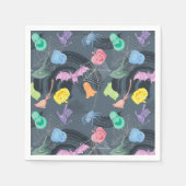 Serviette En Papier Petite fête d'Halloween Citrouille et drôle Ghosts (Devant)