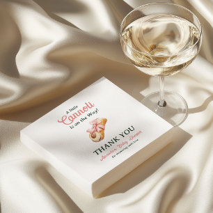 Serviette En Papier Petite fille à l'arc rose cannoli Baby Shower ital