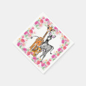 Serviette En Papier Petite fille amis Safari, girafe, zèbre, tigre (Coin)