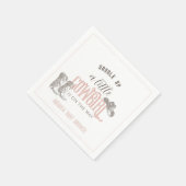 Serviette En Papier Petite fille Baby shower Western rose fille (Coin)