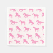 Serviette En Papier Petite fille Cheval Amant Parties scintillant rose (Devant)