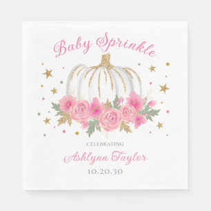 Serviette En Papier Petite Fille Citrouille Baby Sprinkle