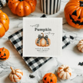 Serviette En Papier Petite fille Citrouille Black Bow