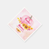 Serviette En Papier Petite fille citrouille rose baby shower (Coin)