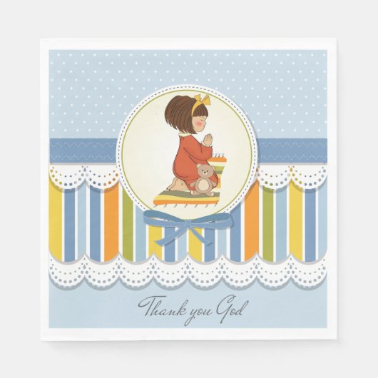 Serviette En Papier Petite fille Papier de prière serviettes (Devant)