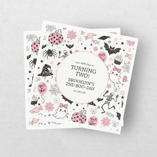 Serviette En Papier Petite Fille Rose Halloween Anniversaire