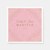 Serviette En Papier Petite Golden Stars Papier Mariage (Devant)