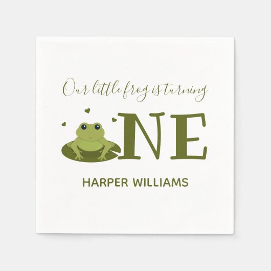 Serviette En Papier Petite grenouille transformant un animal mignon pr (Devant)