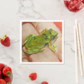 Serviette En Papier Petite grenouille tropicale (En situation)