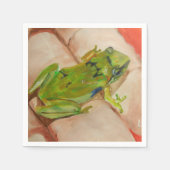 Serviette En Papier Petite grenouille tropicale (Devant)