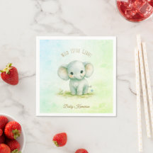 Petite Merveille Sauvage Safari Baby Shower Élépha