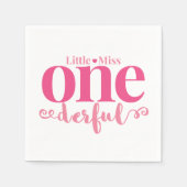 Serviette En Papier Petite Miss Onederful Party Napkins (Devant)