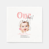 Serviette En Papier Petite miss sur l'invitation de 1er anniversaire (Devant)