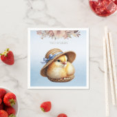 Serviette En Papier Petite nappe en ruban bleu chic (En situation)