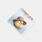 Serviette En Papier Petite nappe en ruban bleu chic (Coin)