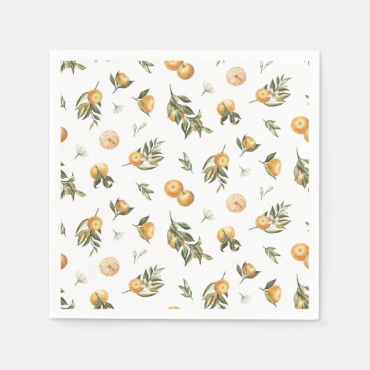 Serviette En Papier Petite Orange Mignonne (Devant)