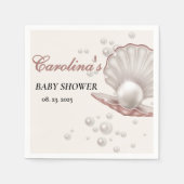 Serviette En Papier petite perle sous le baby shower de mer (Devant)
