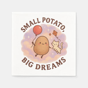 Serviette En Papier Petite Pomme de Terre Grands Rêves – Motivation Mi