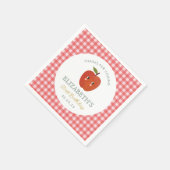 Serviette En Papier Petite pomme sucrée premier anniversaire (Coin)